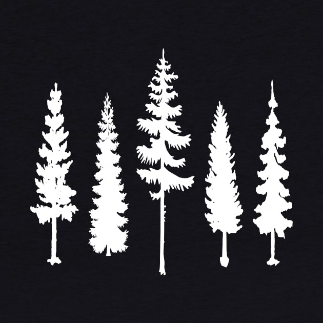 Pine trees silhouettes by PallKris